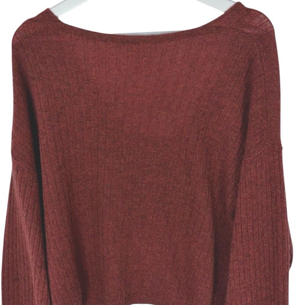 Free People Elias Sweater Medium 100% Cashmere Soft Breathable Rust ob122032 - Picture 7 of 12